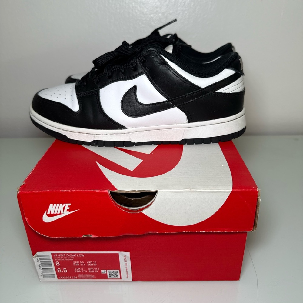 DD1503 101 Wmns Nike Dunk Low Retro White Black Panda [USED] - 8W- $40